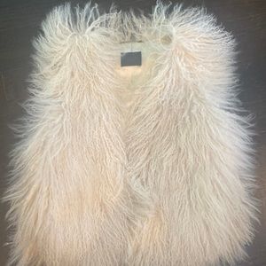 J crew collection Mongolian wool vest size small